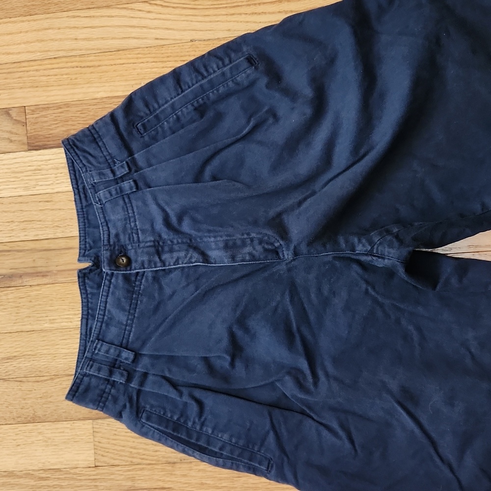 Vintage Lizsport navy blue pleated pants